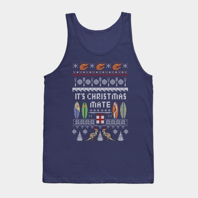 Aussie Christmas Ugly Knit Tank Top by Milmino